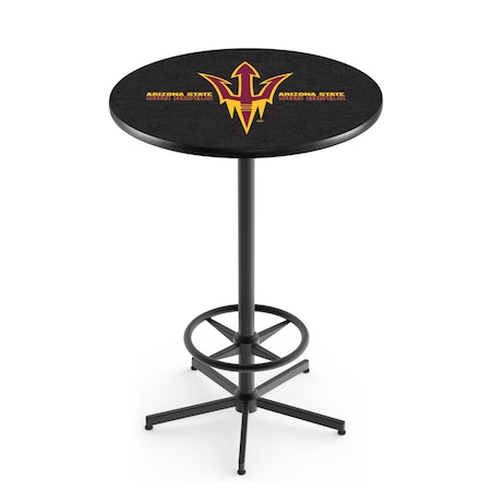 Holland Bar Stool Co 42" Black Arizona State Pub Table, Pitchfork L216B4228ArizSt-F